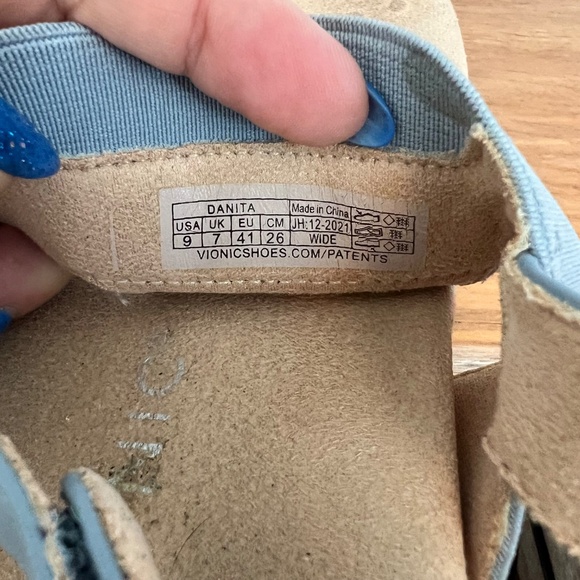 Vionic Danita Faux Leather Thong Slingback Sandals Orthopedic Arch Support 9 - Picture 4 of 6